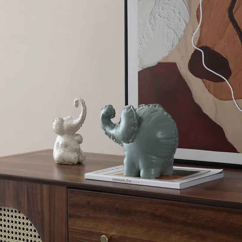 DecorBites™ Elephant Abstract Bubble Sculpture Home Decor Figurine