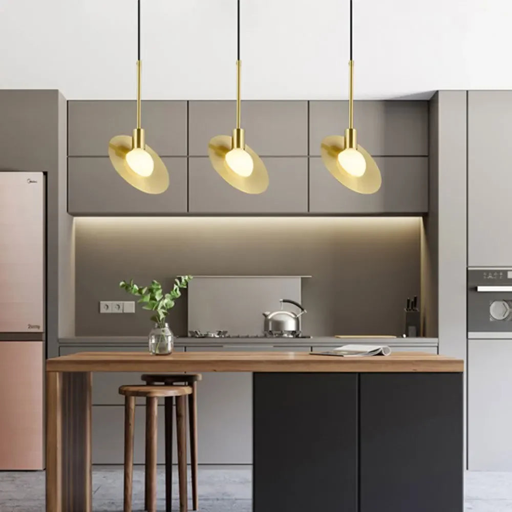 DecorBites™ Glass Ball LED Pendant Light: Modern Moon Design for Stylish Home Decor