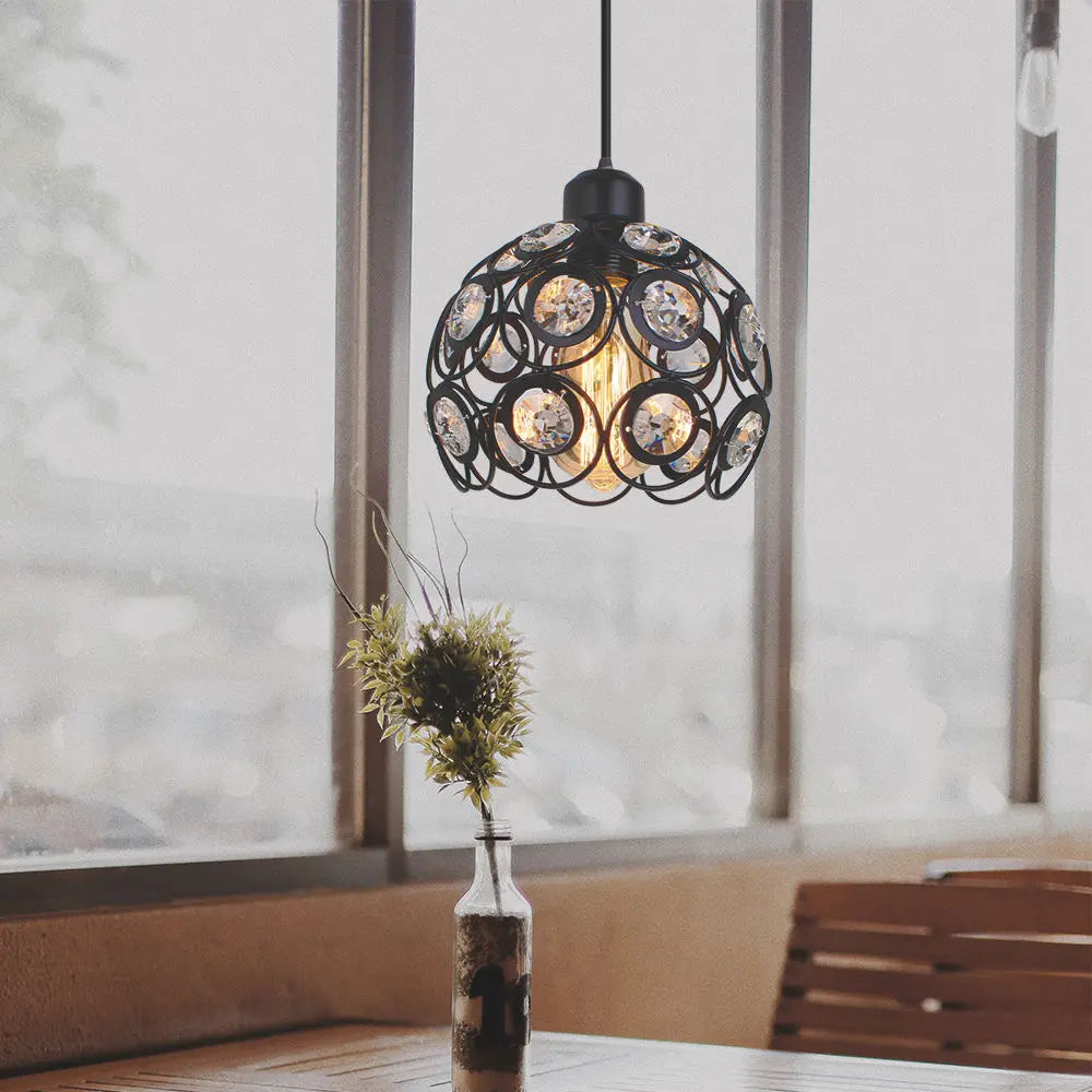 DecorBites™ Crystal K9 Pendant Lamp: Industrial Nordic Chandeliers for Bedroom and Kitchen Lighting