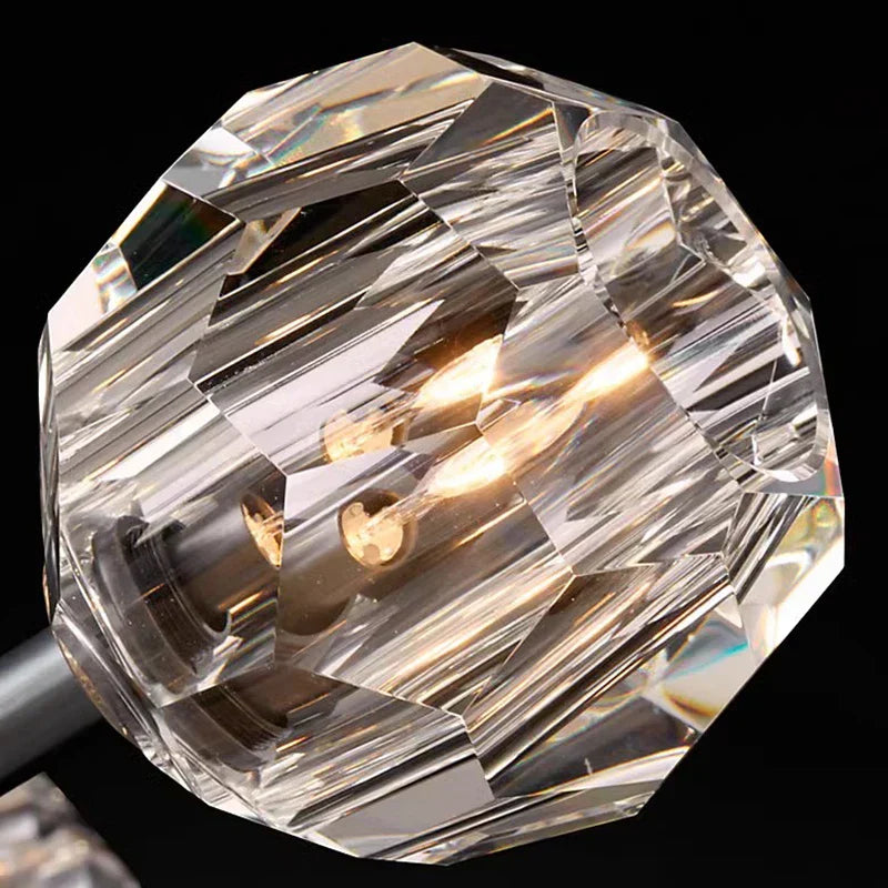 DecorBites™ Black Bronze Copper Crystal Chandelier Lights for Kitchen Island Dining Decor