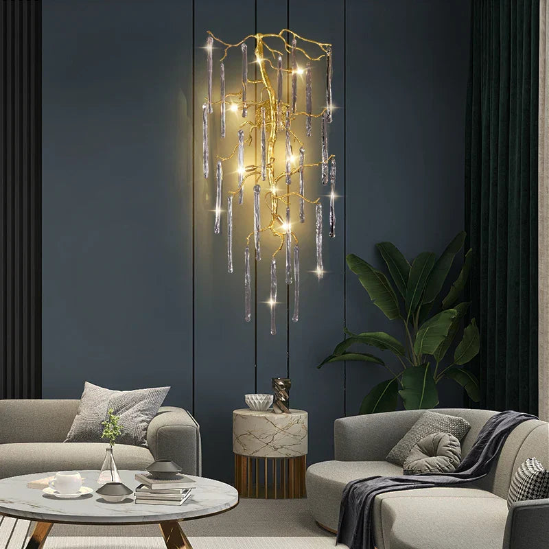 DecorBites™ Crystal Wall Lamp Living Room Bedroom Bedside Art Light