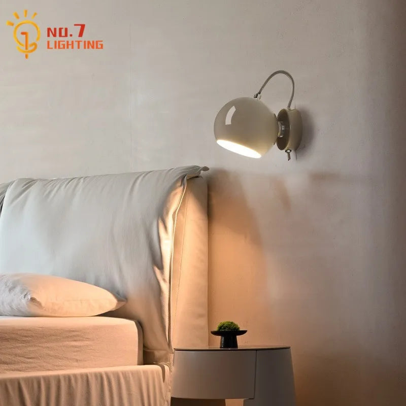 DecorBites™ Cream Wind LED Wall Lamp, Rotatable Minimalist Iron Art Sconces for Bedroom & Living Room
