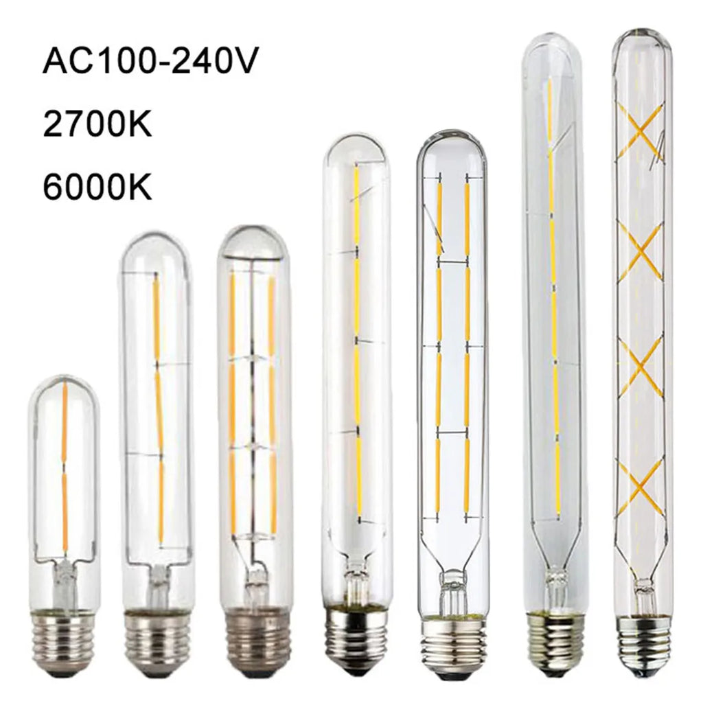 DecorBites™ LED Filament Tubular Edison Bulb 6000K T10 T185 T225 T30 T300 4W 6W 8W