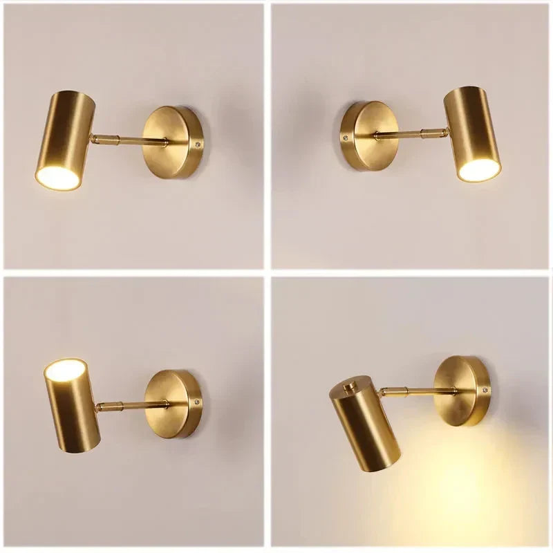 DecorBites™ Gold LED Wall Lamp Modern Adjustable Indoor Lighting Sconces for Living Room