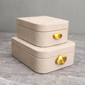 DecorBites™ Leather Jewelry Box: Stylish Dresser Table Decor & Storage Jar