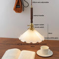 DecorBites™ Green Glass LED Pendent Lamps, Walnut Copper Modern Hanging Light Fixtures