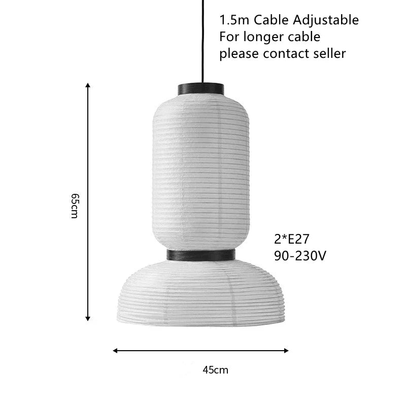DecorBites™ Handmade White Paper Chandelier for Home and Restaurant
