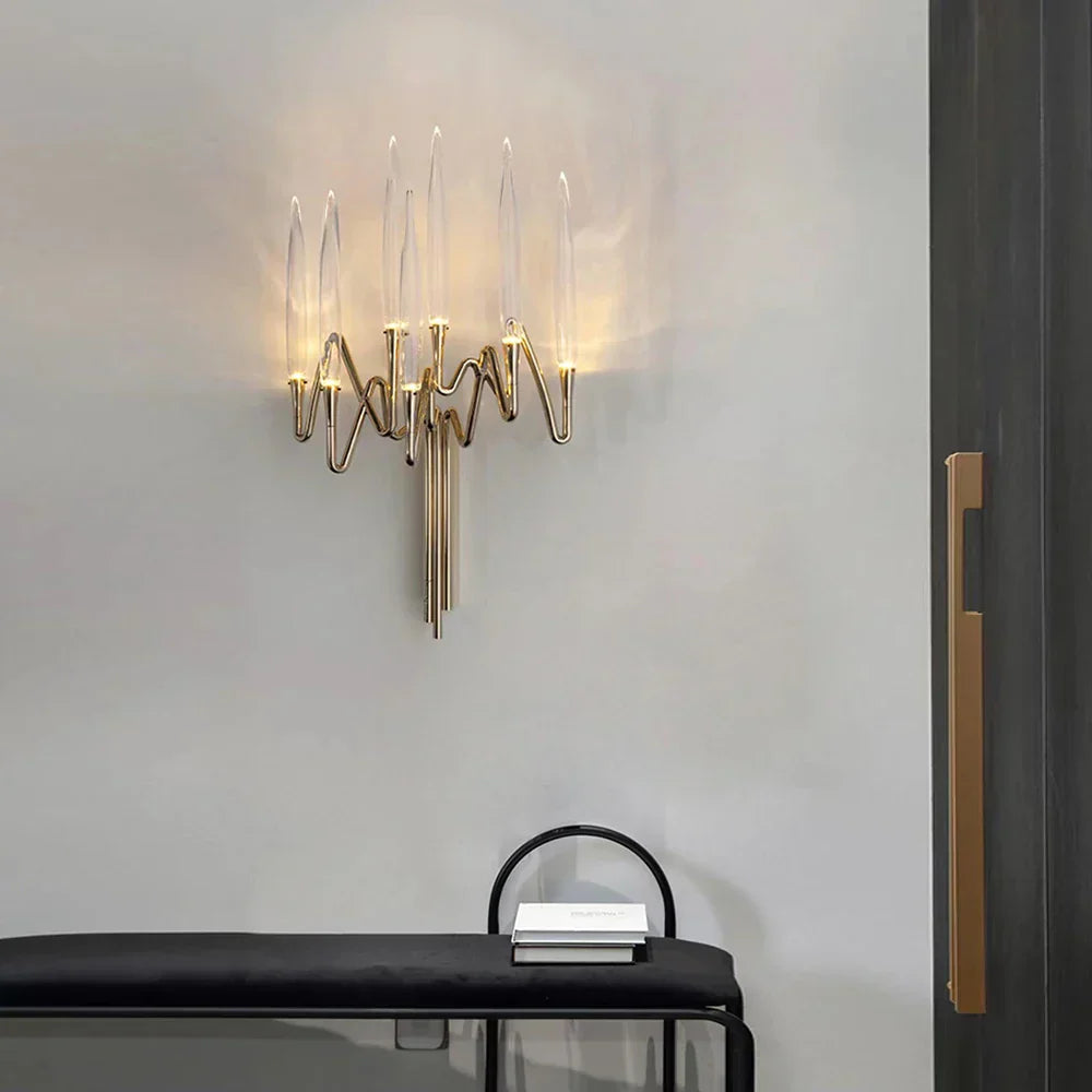 DecorBites™ Crystal Candle Wall Sconce: Luxury Retro Light Fixture for Living Room Decor
