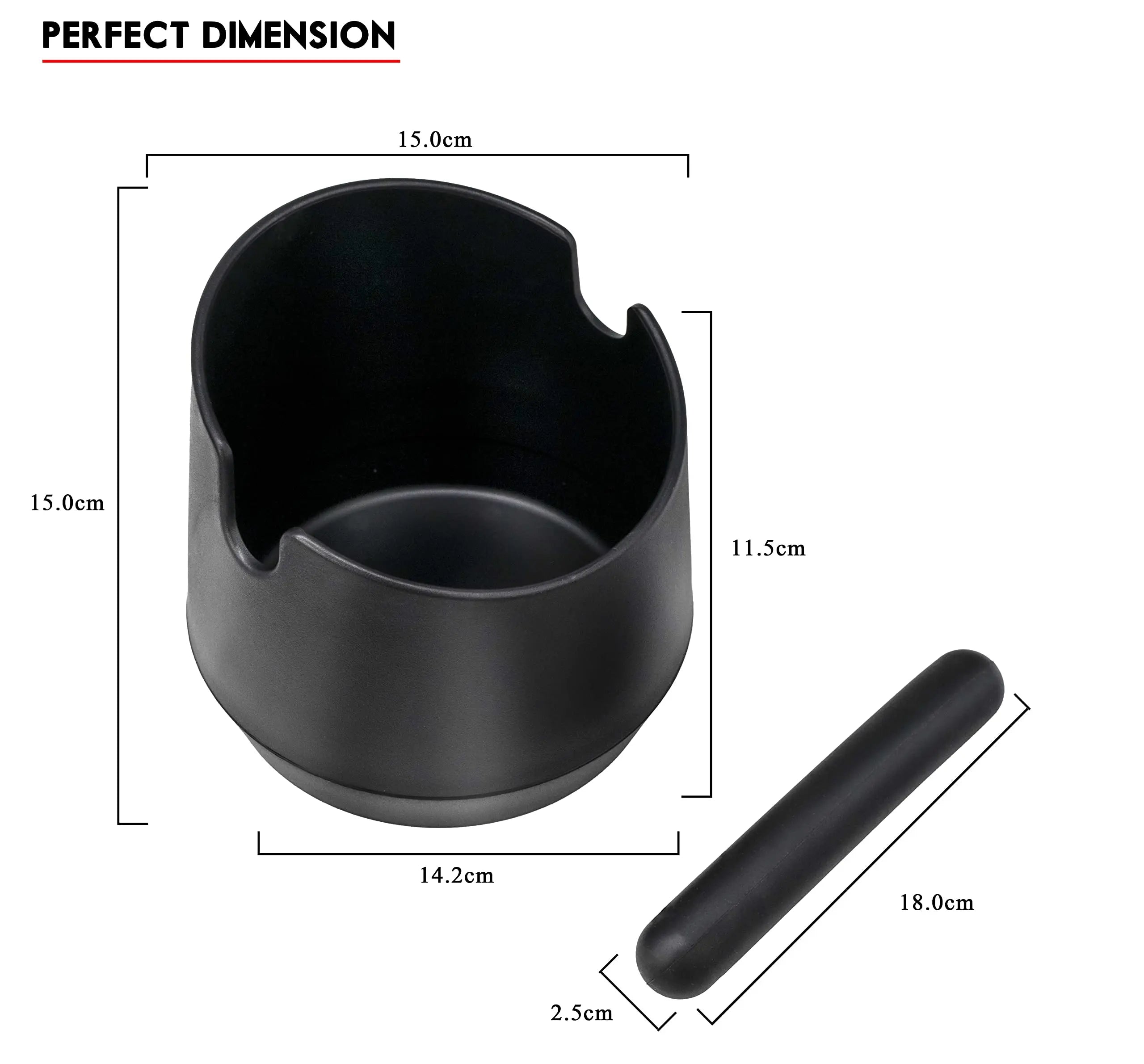 DecorBites™ Barista Coffee Knock Box Residue Dump Container