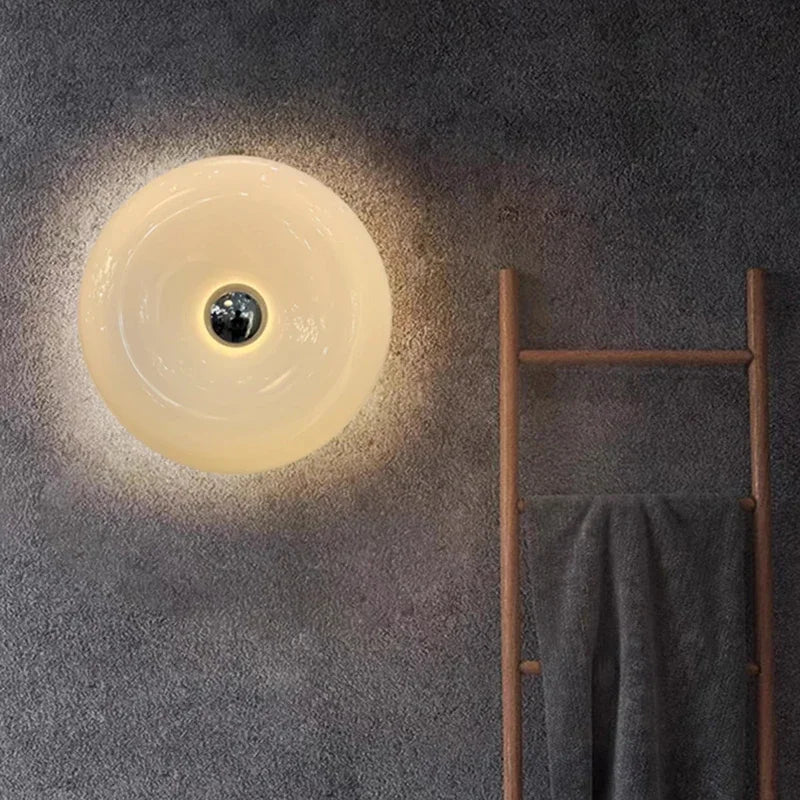 DecorBites™ Glass Donut LED Wall Sconce for Living Room Bedroom Hallway Balcony Lighting