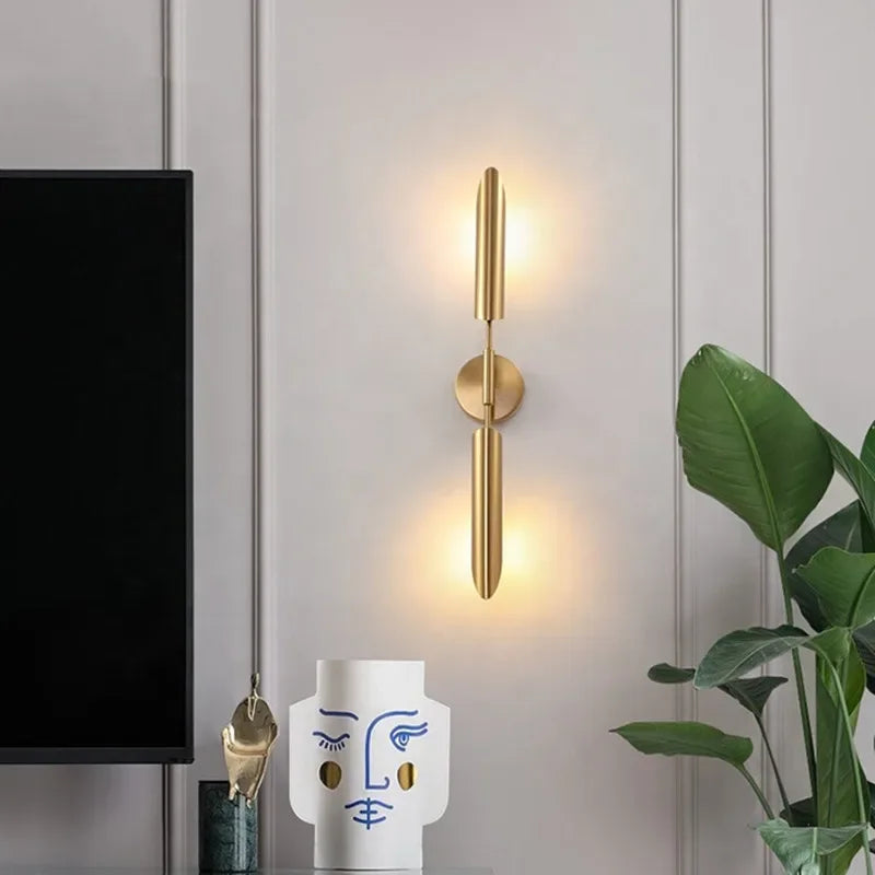 DecorBites™ Golden Luxury Wall Light for Elegant American Style Interior