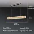 DecorBites™ Golden LED Modern Crystal Chandelier for Home, Restaurant, Cafe, Bar - Luxury Interior Lighting