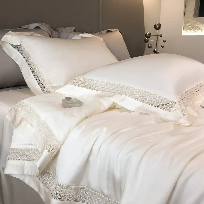 DecorBites™ Eucalyptus Fiber Summer Quilt Bedding Set with Wide Edge & Silky Cool Feel
