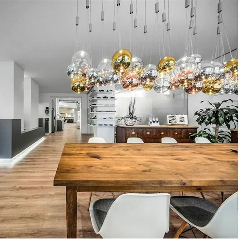 DecorBites™ Glass Ball LED Pendant Lamps: Stylish Lighting for Kitchen, Bedroom, Living & Dining Room