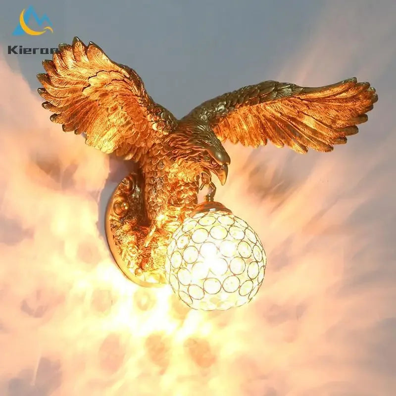 DecorBites™ Eagle Crystal LED Wall Lamp for Nordic Modern Style Bedrooms & Living Rooms
