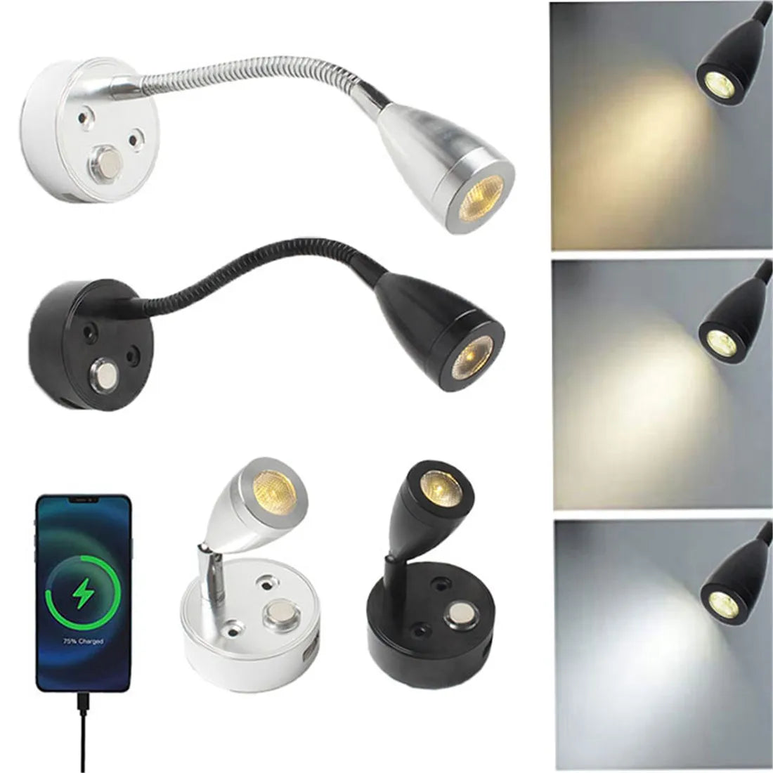 DecorBites™ LED Lights with USB Charger and Touch Control Switch for Vehicles