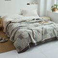DecorBites™ Cotton Gauze Towel Throw Blanket - Soft and Cozy Bedspread for All Seasons