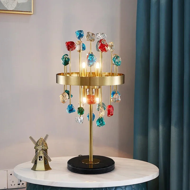 DecorBites™ Colorful Crystal Chandelier LED Dining Room Lighting