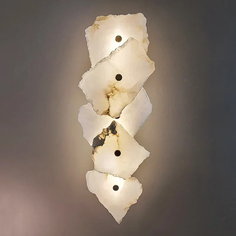 DecorBites™ Brass Marble Wall Lamp: Luxury Sconce for Bedroom Living Dining Room Decor