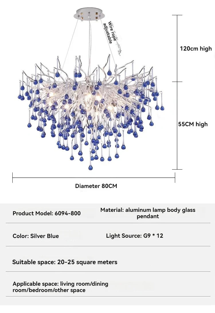 DecorBites™ Chrome Crystal Chandelier for Dining Living Kitchen Bedroom Luxury Ceiling Chandeliers