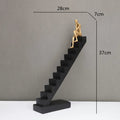 DecorBites™ Golden Man Climber Staircase Abstract Sculpture Home Decor Ornaments