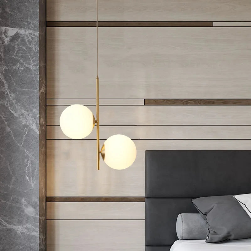 DecorBites™ Glass Ball LED Pendant Light for Modern Living Spaces