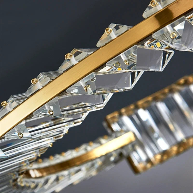 DecorBites™ Crystal LED Chandelier 2025: Elegant Ceiling Light for Home, Hotel & Kitchen
