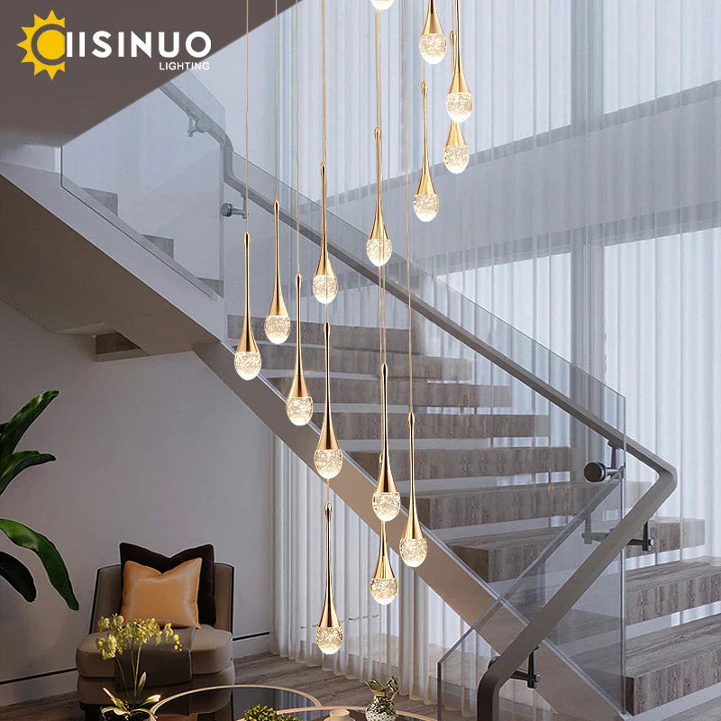 DecorBites™ Crystal Staircase Chandelier for Luxe Home Decor