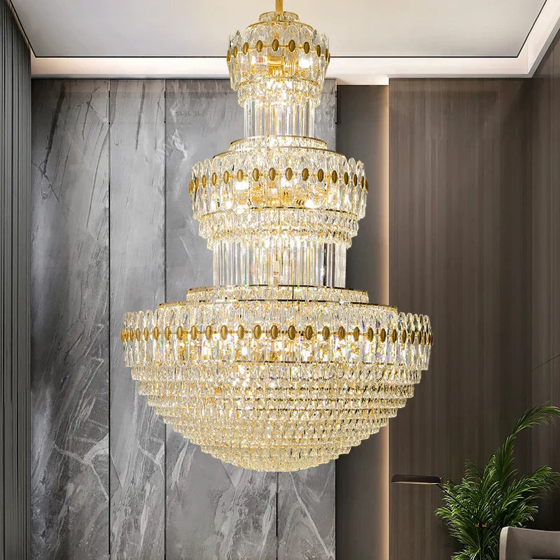DecorBites™ Crystal Duplex Decorative Luxury Lighting for Hotel Lobbies and Living Rooms