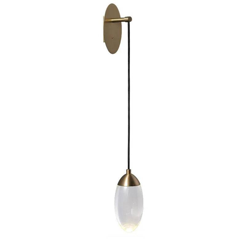 DecorBites™ Crystal LED Wall Light: Elegant Copper Lighting for Bedroom, Living Room, Staircase