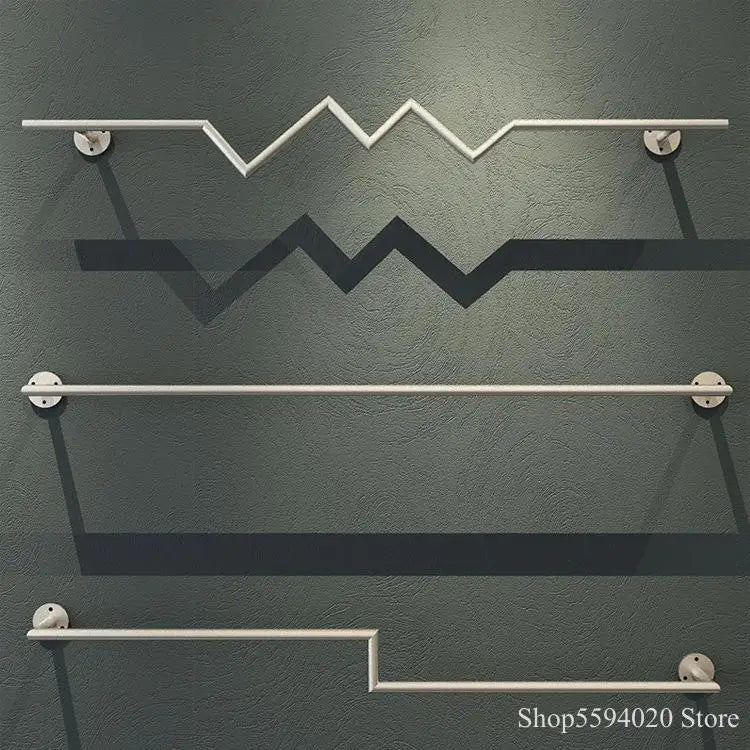 DecorBites™ Golden Iron Ladder Shelf Clothing Hanger Rack for Stylish Garment Display