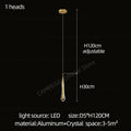 DecorBites™ Crystal LED Pendant Chandelier for Modern Luxury Living Room