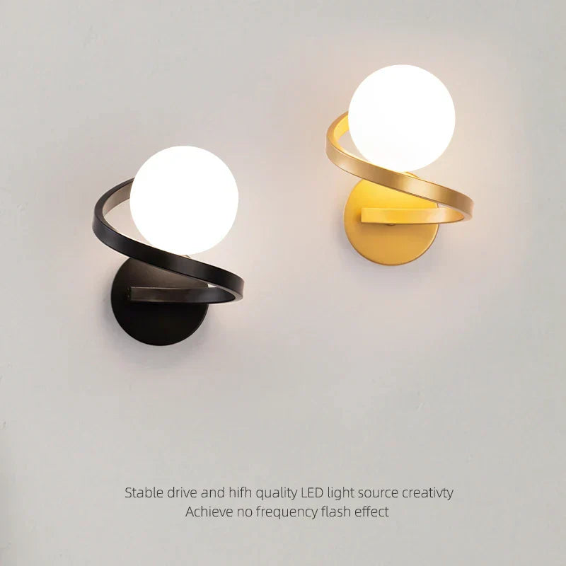 DecorBites™ Black Copper LED Wall Lights for Bedroom - Nordic Wall Sconce Decro