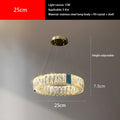 DecorBites™ Crystal Round Ceiling Chandelier LED Lighting Fixtures for Kitchen Dining Room & Villa