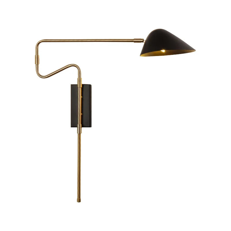 DecorBites™ Gold Rotatable LED Wall Lamp | Modern Nordic Rocker Arm Sconce
