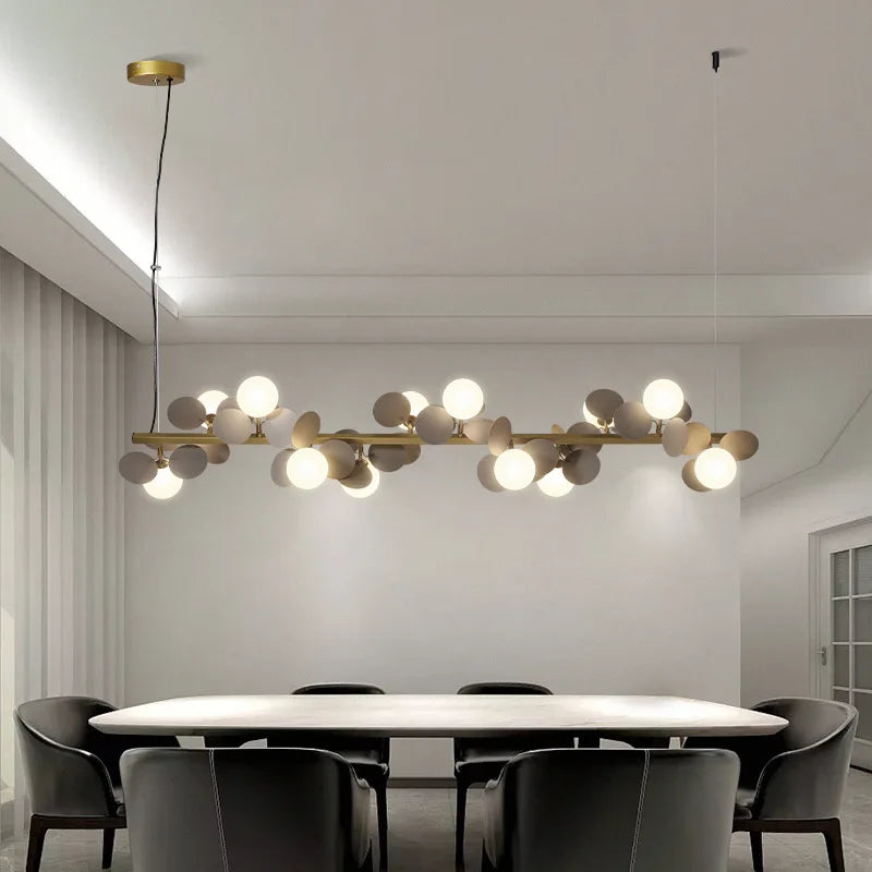 DecorBites™ Gold Metal G9 LED Pendant Chandelier with Acrylic Flower Decor