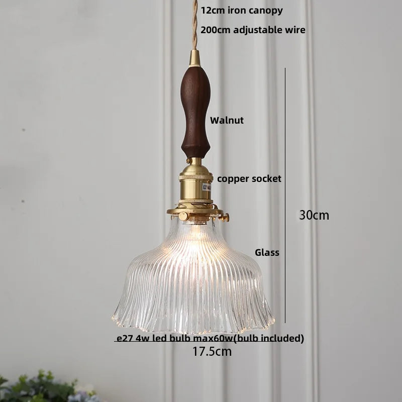 DecorBites™ Clear Glass LED Pendant Light Fixture for Modern Home Decor