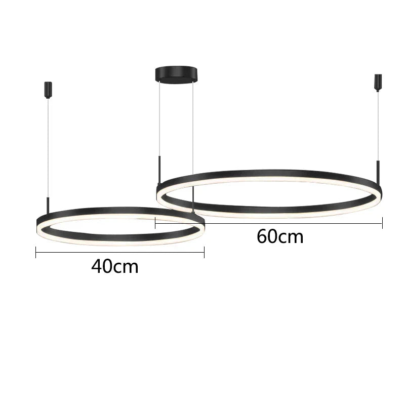 DecorBites™ Gold Ring Pendant Lights Circle Acrylic LED Ceiling Lamp