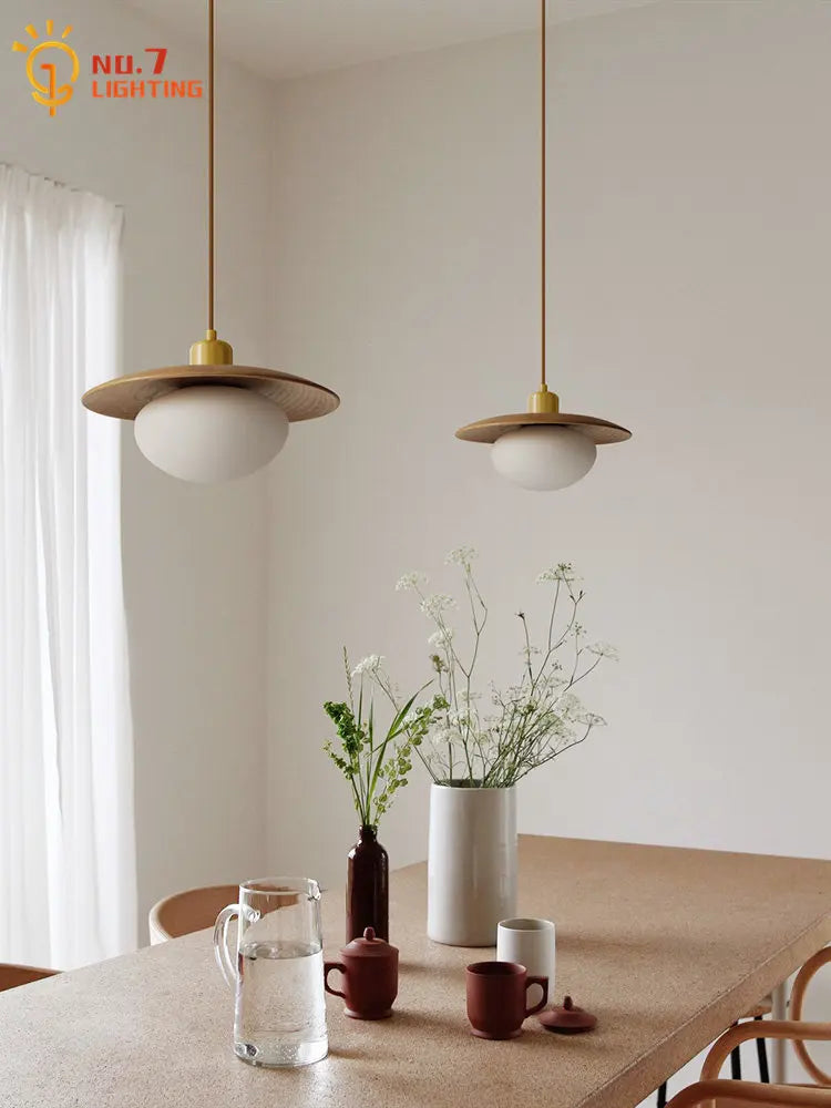 DecorBites™ Cream Wind Pendant Lights LED E27 Minimalist Modern Fixtures for Kitchen Island