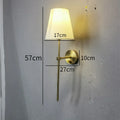 DecorBites™ Gold Cloth Lampshade Wall Sconce for Bedroom Living Room Lighting