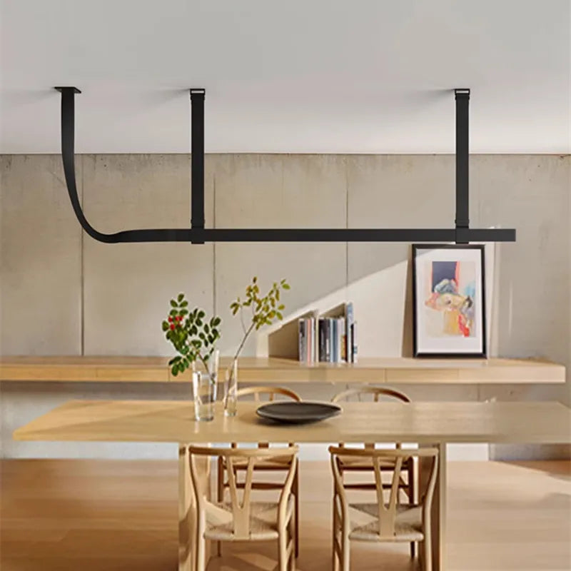 DecorBites™ LED Leather Pendant Lamp: Minimalist Dining Room Hanging Light