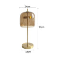 DecorBites™ Glass Table Lamp: Modern Nordic Design for Living Room Bedroom, Gold Luxury Décor