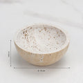 DecorBites™ Beige Travertine Marble 9-Hole Sphere Incense Burner Burner Wood Plate Holder