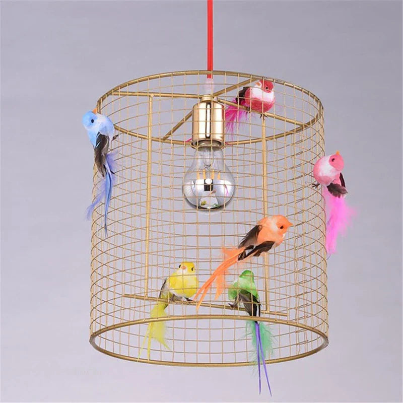DecorBites™ Gold Bird Cage Pendant Lamp for Nordic Loft Home Living Room Bedroom