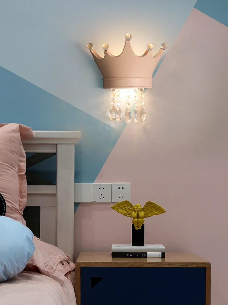 DecorBites™ Cute Resin Crystal Wall Sconce | Children's Room Decoration Light