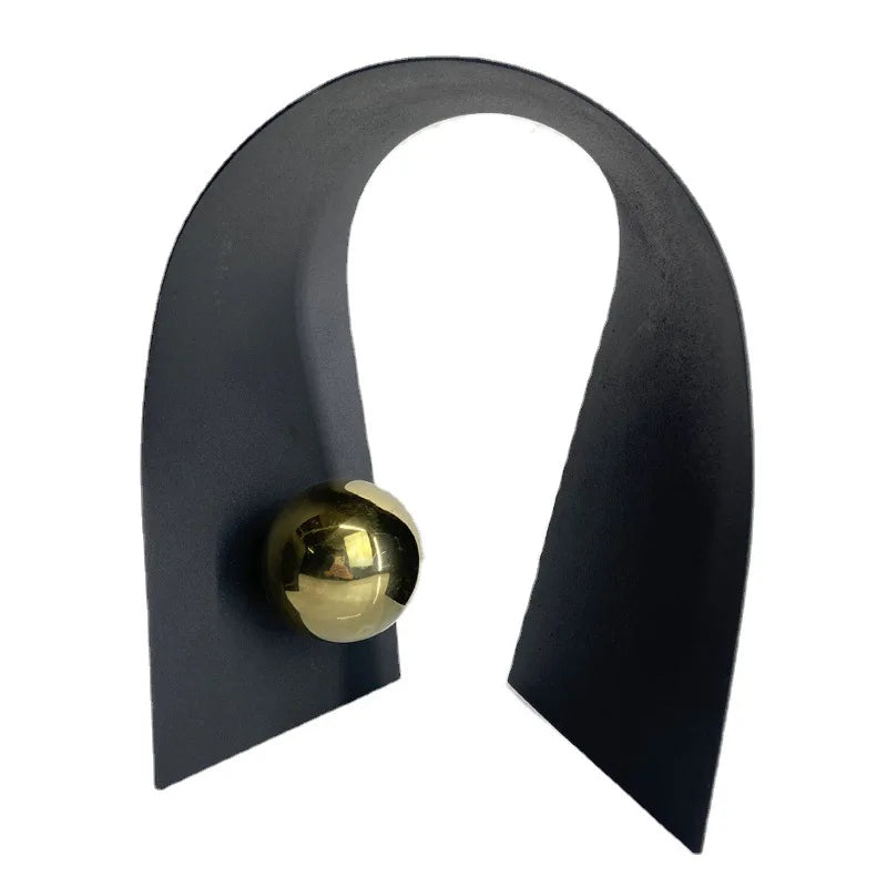 DecorBites™ Golden Sphere Metal Arches Geometric Art Ornaments for Home Decor