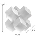 DecorBites™ Cross Crystal Geometric Glass Sculpture Desk Decoration Frosted Square Statue