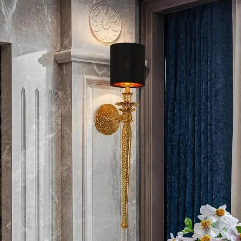 DecorBites™ Copper Wall Lamp for Luxury Living Room TV Background, Bedroom, Staircase LED Lighting