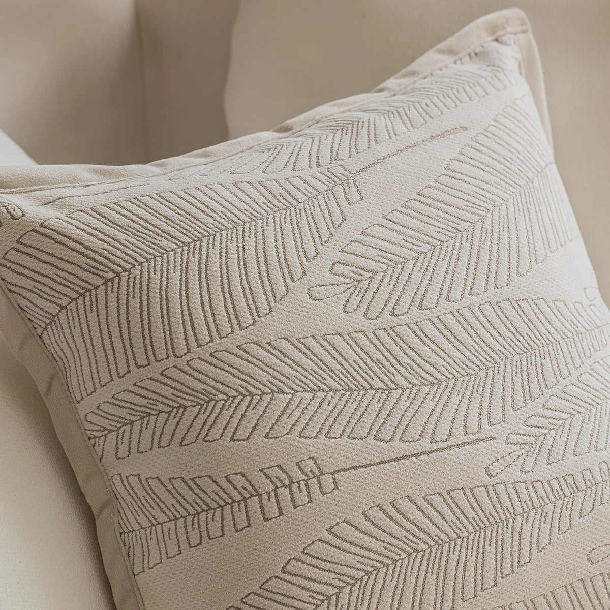 DecorBites™ French Cream Jacquard Pillow Covers 45*45 for Home Decor