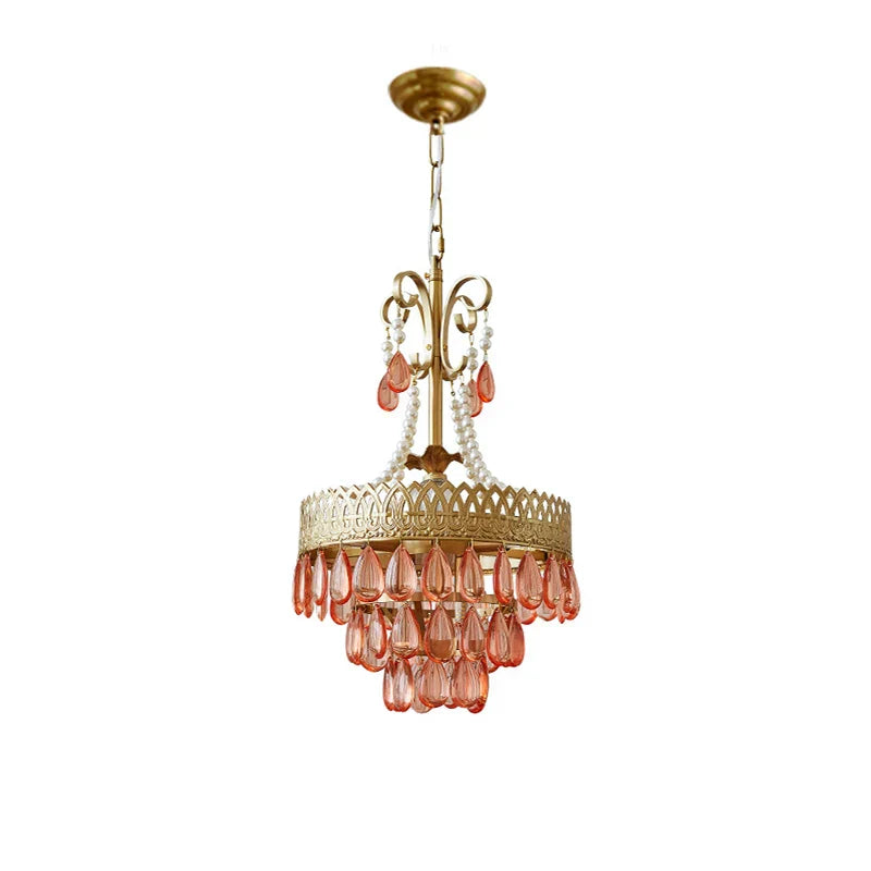 DecorBites™ Crystal Water Drop LED Ceiling Chandelier for Foyer and Entry Way